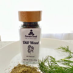 Dried Dill Weed in BPA Free Glass Jar with Bamboo Lid | Culinary Herb | For Pickling & Cooking