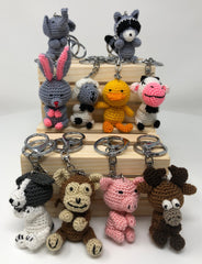 Crochet keychain - Monkey Amigurumi Keyring- Little Monkey Keychain - Handmade Cute Monkey Gift