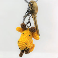 Crochet Baby Giraffe Keychain, Crochet Amigurumi Handmade Gift and Crochet Bag Charm and Traveling Companion Tag