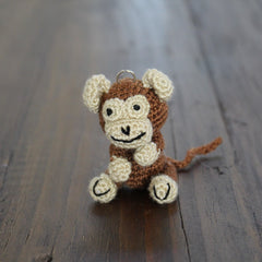 Crochet keychain - Monkey Amigurumi Keyring- Little Monkey Keychain - Handmade Cute Monkey Gift