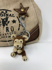 Crochet keychain - Monkey Amigurumi Keyring- Little Monkey Keychain - Handmade Cute Monkey Gift