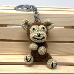 Crochet keychain - Monkey Amigurumi Keyring- Little Monkey Keychain - Handmade Cute Monkey Gift