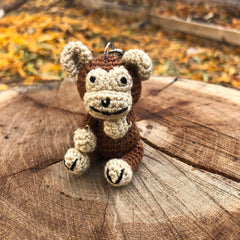 Crochet keychain - Monkey Amigurumi Keyring- Little Monkey Keychain - Handmade Cute Monkey Gift