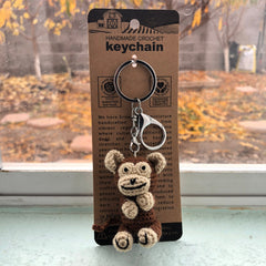 Crochet keychain - Monkey Amigurumi Keyring- Little Monkey Keychain - Handmade Cute Monkey Gift