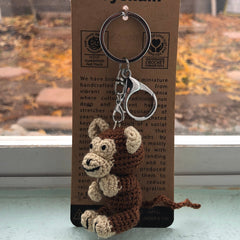 Crochet keychain - Monkey Amigurumi Keyring- Little Monkey Keychain - Handmade Cute Monkey Gift