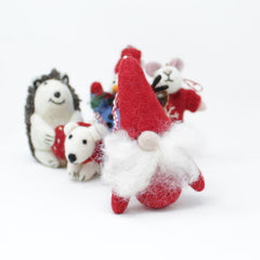 Felt Wool Christmas Ornaments - Handmade Classic Animal Felt Christmas Tree Kit - Eco-friendly and Fair Trade Certified Collection (6pcs)